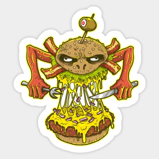 Demon Burger Sticker